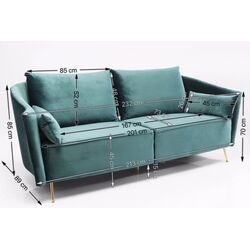 Sofa Vegas Forever 3-Sitzer Petrol