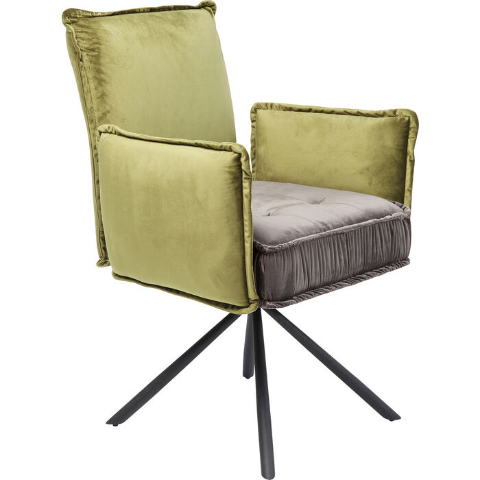 Swivel Chair with Armrest Chelsea Green - KARE KARE B2B