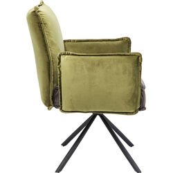 Swivel Chair with Armrest Chelsea Green