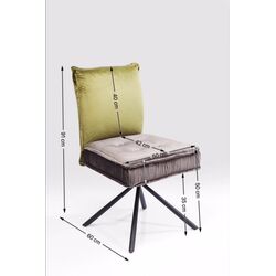Sedia girevole Chelsea verde