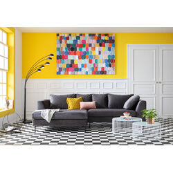 83567 - Ecksofa Gianni Velvet Grau Links Schwarz