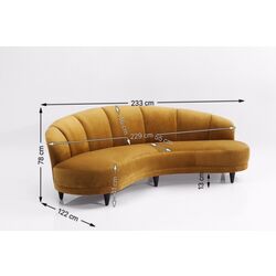 Sofa Dschinn 3-Sitzer Amber 233cm