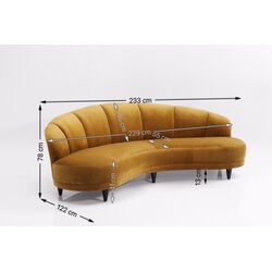 Sofa Dschinn Amber 3-Seater Amber 233cm