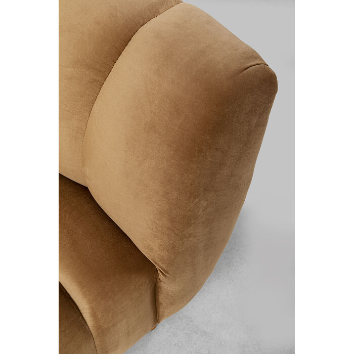 Sofa Spectra Samt Braun 3-Sitzer 245cm