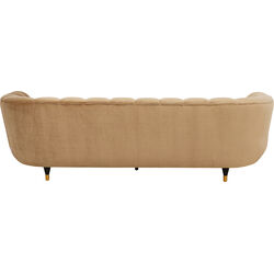 Sofa Spectra Samt Braun 3-Sitzer 245cm