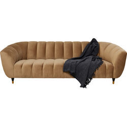 Sofa Spectra Samt Braun 3-Sitzer 245cm