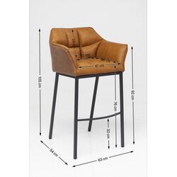 Tabouret de bar Thinktank Quattro marron