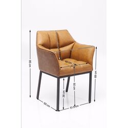 Chaise a. acc. Thinktank marron