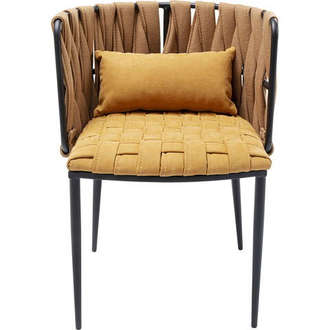 Chair with Armrest Cheerio Yellow incl. Cushion