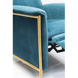 Fauteuil relax Lazy velours bleu