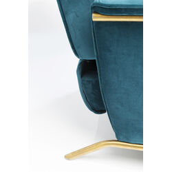 Fauteuil relax Lazy velours bleu