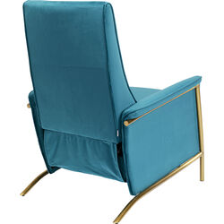 Fauteuil relax Lazy velours bleu