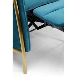 Fauteuil relax Lazy velours bleu