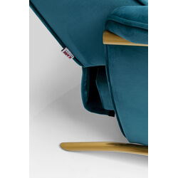 Fauteuil relax Lazy velours bleu