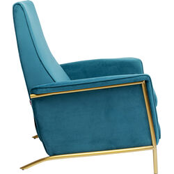 Fauteuil relax Lazy velours bleu