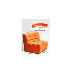 Elément d'assise Wave orange