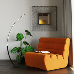 Sofa Element Wave Orange