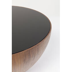 Table basse Tear Drops noyer Ø80cm