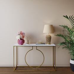 Console Miami Loft oro 120cm