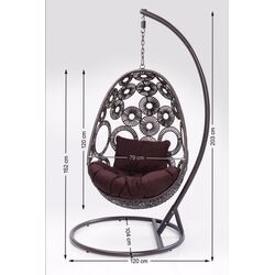 Chaise suspendue Ibiza marron