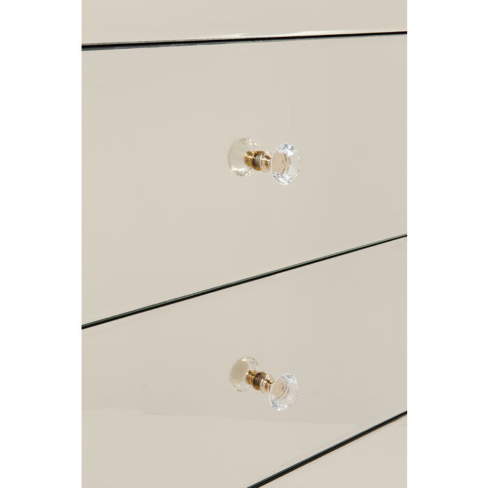 Commode haute Luxury Pearl 5-tiroirs