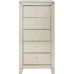 Commode haute Luxury Pearl 5-tiroirs