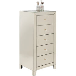 Commode haute Luxury Pearl 5-tiroirs