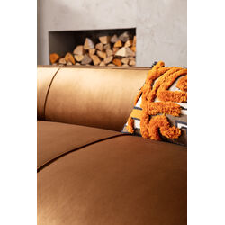 Sofa Cubetto 3-Seater Velvet Brown 220cm