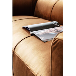 Sofa Cubetto 3-Seater Velvet Brown 220cm