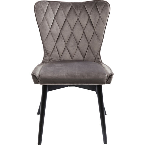 Chair Black Marshall Velvet Grey