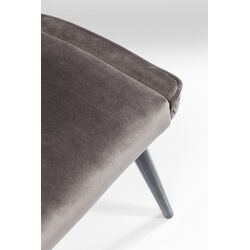 Chaise Black Marshall velours gris