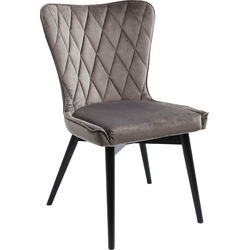 Chair Black Marshall Velvet Grey