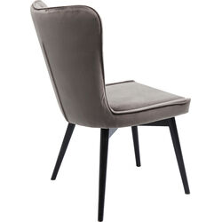 Chaise Black Marshall velours gris