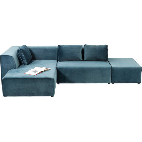 Corner Sofa Infinity Velvet Ocean Left
