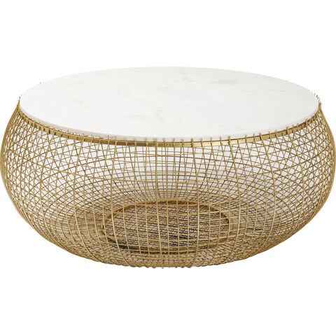 Coffee Table Cesta Marble Gold Ø100cm