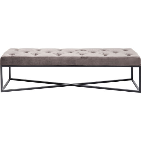 Bench Crossover Grey Black 150x40cm