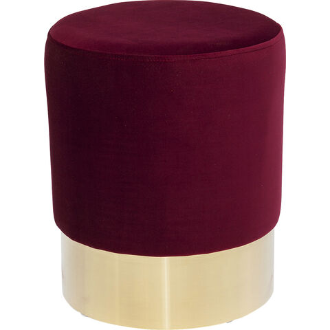 Stool Cherry Bordeaux Brass Ø35cm