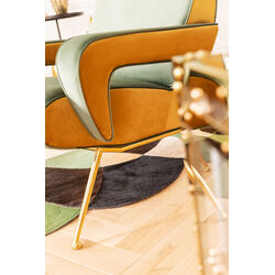 Fauteuil Luna haut dossier vert