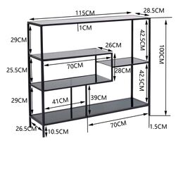 Scaffale Loft nero 115x100cm