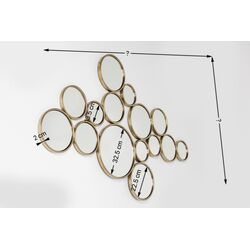 Mirror Bubbles Brass 138x93cm