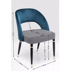 Stuhl Samantha Petrol