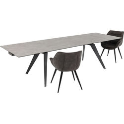 Mesa ext. Amsterdam oscuro 200(45+45)x100cm