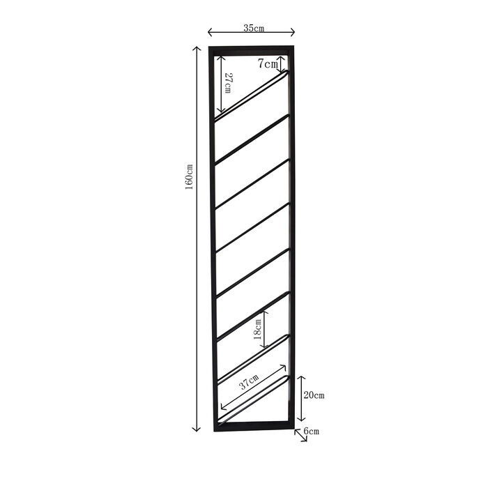 Hängeweinregal Bistro Uno 36x160cm