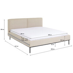 Cama East Side Beige 180x200cm