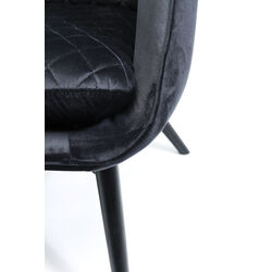 Fauteuil Tudor Velvet noir