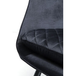 Armchair Tudor Velvet Black