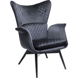 Fauteuil Tudor Velvet noir