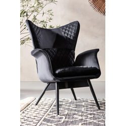 Fauteuil Tudor Velvet noir