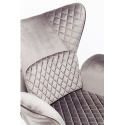 Sillón Tudor Velvet gris plata