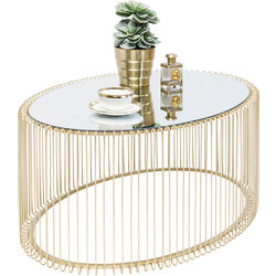 Coffee Table Wire Uno Brass 60x90cm